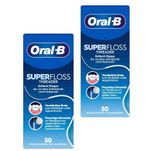 Oral-B Superfloss Threader, Removes Plaque & Tartar, Dental Floss For Braces, Appliances, 50 Strands