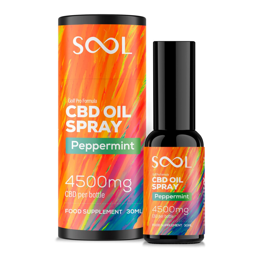 Sool Cbd Oil Spray 4500Mg 30Ml, Peppermint Flavour High Strength Cbd | Hemp Oil Cbd Spray | Broad Spectrum Cbd Drops | Cbd Sleep, Anxiety & Stress Re