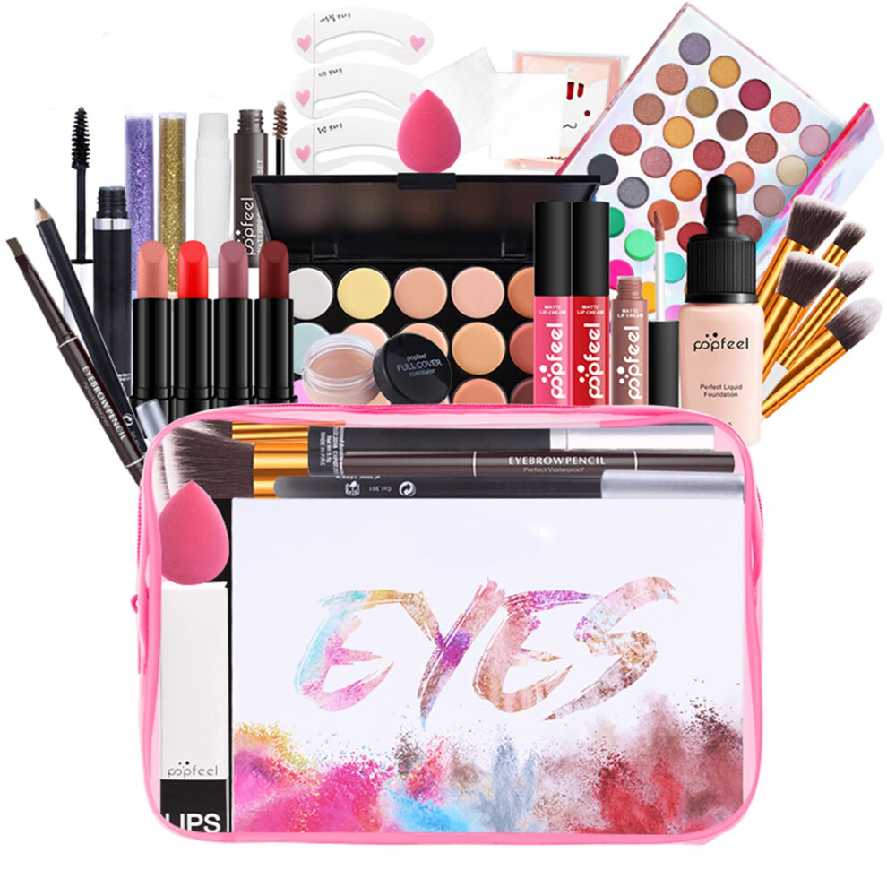 Luckyforever 26 Piece AllinOne Makeup Kit for Women with Travel Bag and BeginnerFriendly Tools