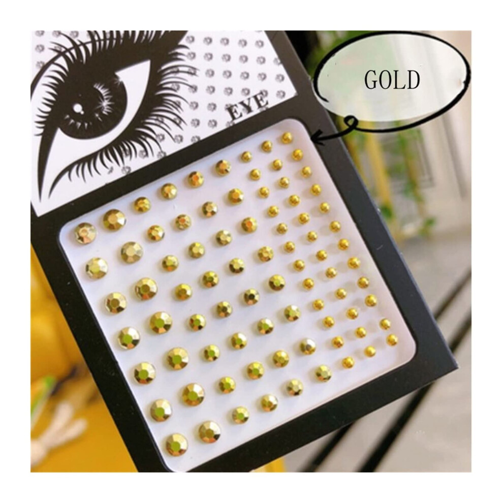 Light Face Gems With Festival Glitter, Crystal Reflection Rhinestone Stickers For Party And Stage No.5