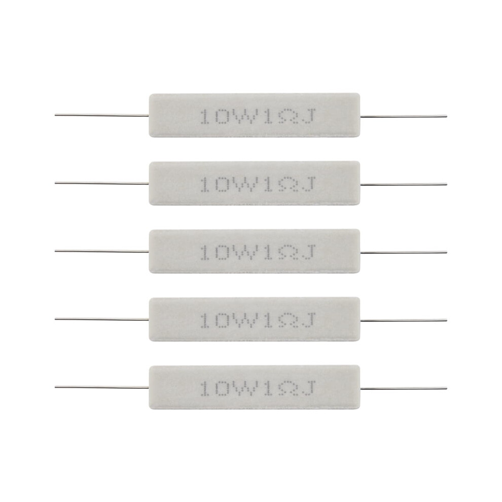 1.0 Ohm 10W Wirewound Ceramic Cement Resistor 5 Pcs 9173940864535