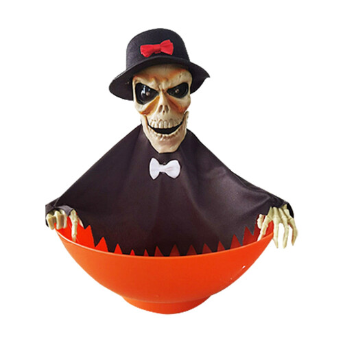 KAGAYD Κινούμενο μπολ με γλυκά για το Halloween, με ενεργοποίηση κίνησης, κόκκινα μάτια