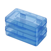 Lucky2Pack Penare Mare Transparentă, Cutii de Creioane din Plastic cu Capac Ermetic, Organizatoare de Markere Artă Stivuibile pentru Școală și