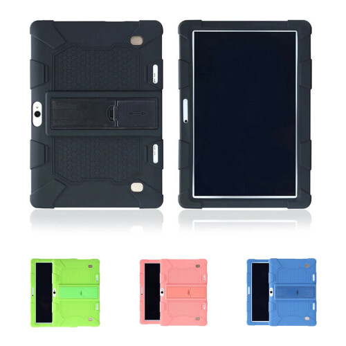 Capa de silicone para tablet de 10,1 polegadas, capa universal de silicone com suporte e proteção total contra impactos para tablets Android de