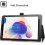 Capa tipo carteira fina em couro PU com suporte, compatível com TCL TAB8LE/Plus/WiFi para tablets de 8 polegadas. 2