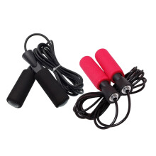 Mizh2PCS Fitness-Springseil mit Kugellager, Trainingsgerät für Damen und Herren (Schwarz und Rosa)