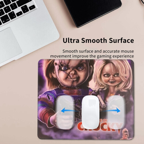 Mouse Pad Bride Of Chucky με ραμμένη άκρη, αντιολισθητική βάση από καουτσούκ, πλενόμενο 2