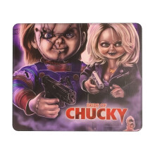 Podložka pod myš Bride Of Chucky s prešívaným okrajom, protišmykovým gumeným podkladom, umývateľnou lycra látkou, kompatibilná s