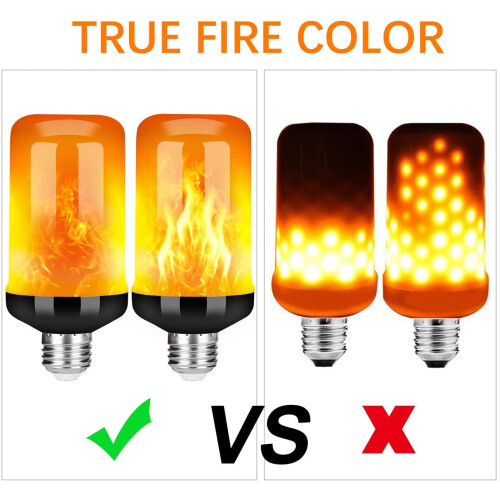 Lâmpadas decorativas de LED Levamdar 6W com efeito de chama e 4 modos (pacote com 2) 2