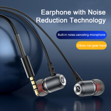SUSUchens In-ear bedrade oordopjes met verbeterde bas en ruisonderdrukkende microfoon, HiFi-geluid, Type-C bedrade oordopjes, computer- en