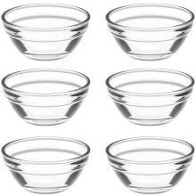 6 piezas de cuencos de vidrio para pudín, vasitos de gelatina, pequeños cuencos de vidrio transparente, recipientes para postres, mini cuencos de