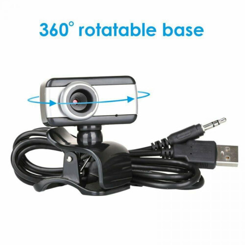 Prettyui Περιστρεφόμενη Κάμερα Webcam USB2.0HD με Μικρόφωνο για Φορητό Υπολογιστή Desktop480P 1
