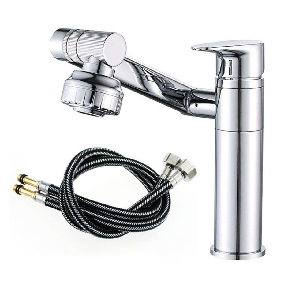 Xiuh Faucets Big Sale! Single Handle Bathroom Faucet, Single Hole Brass Basin Mixer Tap With Hot & Cold, Rotating Spout 9448196905562