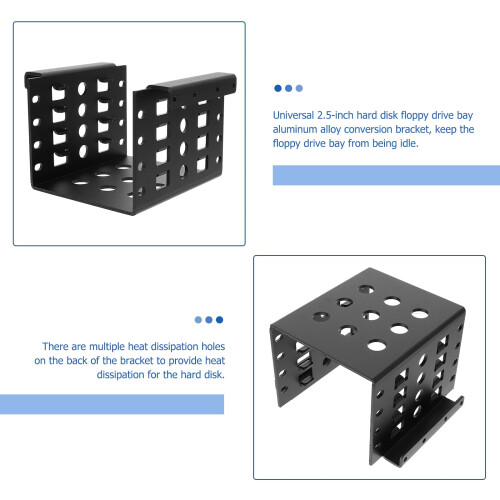 Hard Disk Conversion Bracket Tray Computer Stands Drive Cage Mounting HDD Shelf Aluminum Alloy 2