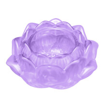 Clearance! Ynlkorvg Candles and Candle Holders 7 Colors Crystal Glass Lotu Flower Candle Tea Light Holder Buddhist Candlestick, 1 Candlestick Purple