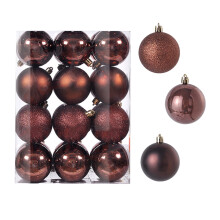 Ornáidí Liathróidí Nollag UNLLLL24Pcs6cm, Baubles Briste-dhíonacha atá oiriúnach do Chrann Nollag, Maisiúcháin Bainise Saoire