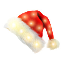 Hata Nollag Ornáidí Nollag Maisiúcháin Nollag Hata Nollag Lonrúil Plush faoi stiúir C