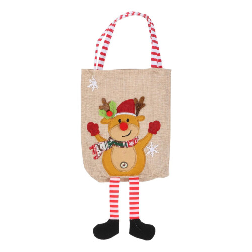 WinysinChristmas Bags Boots Candy Bag Χριστουγεννιάτικη τσάντα δώρου με λαβή και κάλτσες για 1