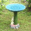 Μπάνιο πουλιών Huarll Blue Resin Birdbath Antique Polyresin για κήπο και αυλή 7