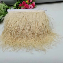 Cinta de plumas de avestruz natural al por mayor, 10 yardas, longitud 8-10 cm, ribete de plumas, flecos, disfraces, costura, accesorios de ropa, C92