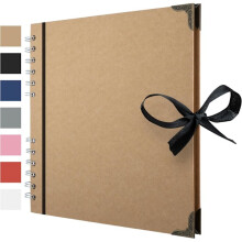 Fotoalbum pro scrapbooking, 60 stran (21x21 cm), hnědý silný kraftový papír, ideální pro vaše scrapbooková alba, umělecké a řemeslné