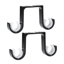 2 Pcs Double Pole Bracket Braces Home Accessories Ceiling Decor Window Curtain Installation Fixation Rod Aluminum Alloy