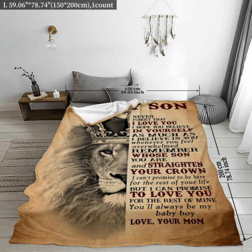 Μαλακή κουβέρτα με μοτίβο Lion King για σπίτι, γραφείο, κλιματιζόμενα δωμάτια και 1