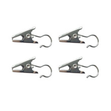 50pcs Metal Iron Curtain Clip Simple Practical Curtain Holder Clip for Home Store Hotel (Silver)