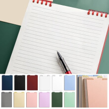 Caderno espiral Lksixu A5, 60 folhas, papel grosso de 100 g/m², capa impermeável, bloco de notas pautado recarregável para trabalho, faculdade e
