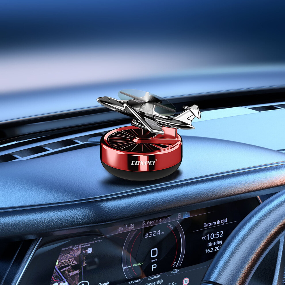 Quinlirra Solar Rotating Airplane Car Aroma, Helicopter Jewelry Diffuser, Home & Car Perfume Decor - Compatible with Car Vent-image-OPC-PQTK5SH-NEW