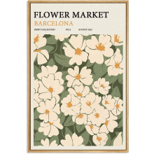Affiche ASPORIC Marché aux Fleurs, Art Mural Floral Botanique Vintage, 40 x 60 cm (sans cadre), Convient pour la décoration du salon, de la chambre