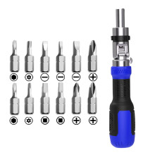 Liquidation ! Jeu de tournevis multi-embouts 13 en 1, compatible avec 13 types de vis, coudé à 90, bleu, idéal pour le montage d'ordinateurs et
