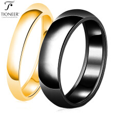 Sterling Sølv925Guld/Sort Rhodiumbelagt Vielsesring Løftering Comfort Fit 3mm - 8mm