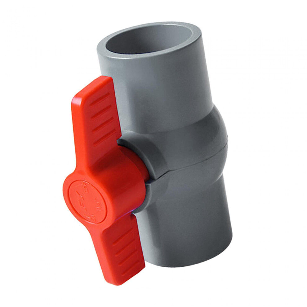 Pvc Ball Compact T Handle Water Shut Off Plumbing Fixtures For Swimming Pool Equipment Gray 40Mm 9340258883804