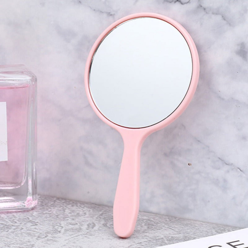 Vintage Handheld Mirror with Handle, Portable Round Cosmetic Travel Mirror, Mini Dressing Vanity Mirror for Women