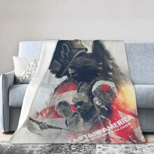 Couverture Captain America pour hôtel, couverture anime pour lit, couverture pour canapé, couverture polaire ultra douce pour chambre et salon, 152
