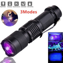 1/2/3/4 db UV ultraibolya LED zseblámpa alumínium 9 LED-es fekete fáklyafény UV lámpa fekete fény zoomolható 3 üzemmód