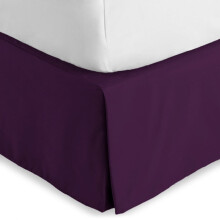 Bare Home Bettrock, Mikrofaser, plissiert, 38 cm (15 Zoll) Fallhöhe, Einzelbett XL, Pflaume
