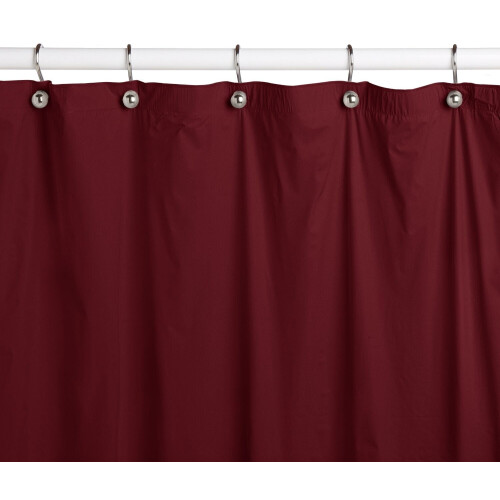 Cortina de ducha de vinilo rojo, 70" x 72" impermeable