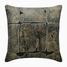 Euro Shams, koristeellinen harmaa 26" x 26" (65x65cm) koristetyyny sohvalle, samettinen Grudge-tyynynpäällinen, tilkkutäkkikuvio moderni tyyli -