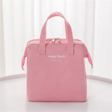Lunchtasche aus Oxford-Gewebe, tragbare isolierte Lunchtasche, Rosa