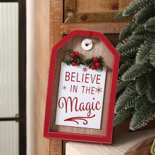 Letreros colgantes de madera navideños YANHAIGONG para puerta principal, decoración de escaparate de cafetería, compatibles con accesorios para
