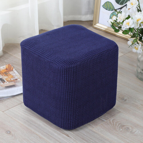 Funda para taburete extensible, ideal para sala de estar, color azul oscuro. 1