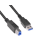 Καλώδιο USB3.0 SuperSpeed τύπου A, αρσενικό σε αρσενικό B, εκτυπωτής, σαρωτής 2,2 πόδια 3