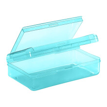 Cutie de creioane din plastic cu două straturi Quinlirra Promotion, capacitate mare, transparentă, stivuibilă, cu capac etanș, organizator