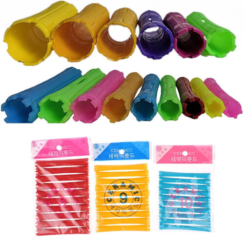1Set 11 Sizes Hair Perm Rods Kit Cold Permanent Bar Plastic Curlers Roll 1