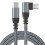 Φορτιστής INF USB-C με γωνιακή υποδοχή γρήγορης φόρτισης 60W Γκρι 2m 1