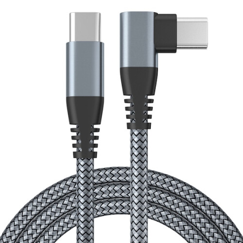 Φορτιστής INF USB-C με γωνιακή υποδοχή γρήγορης φόρτισης 60W Γκρι 2m