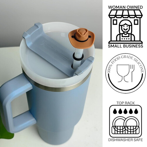 Hariumiu1/4Pcs Κάλυμμα από άχυρο σε σχήμα καπέλου, καπάκι από σιλικόνη με άχυρο, 2