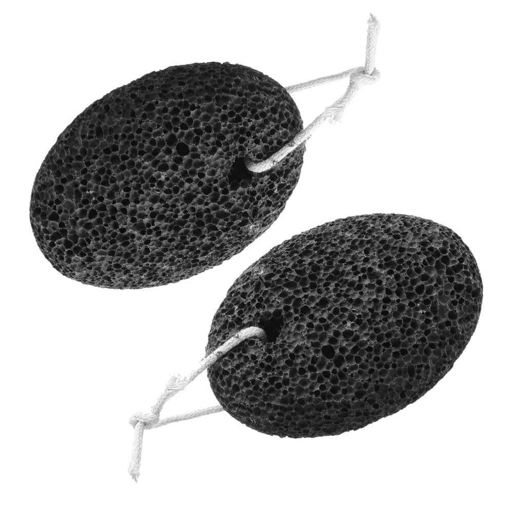 2pcs Pumice Stone Foot File Callus Remover for Smooth Heels Natural Exfoliation Pedicure Tool